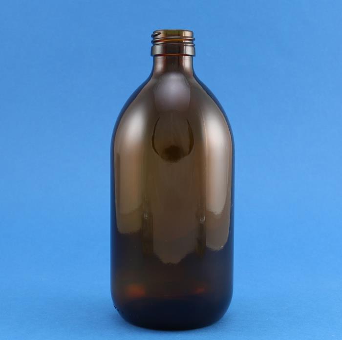 500ml Alpha Amber Glass Bottle 28mm Neck